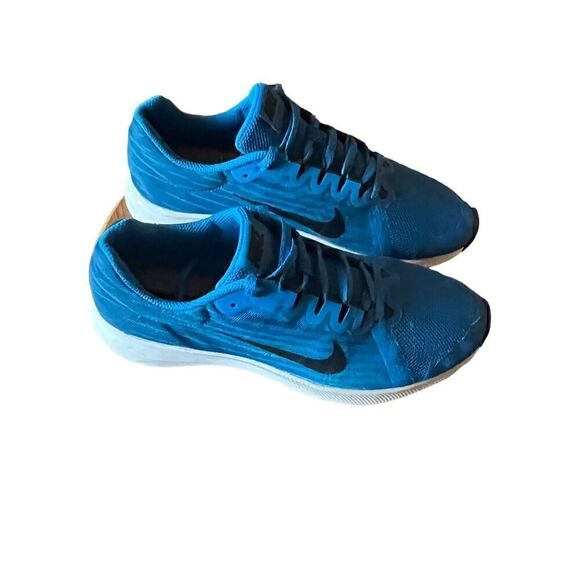 Nike Downshifter Girls Size 7Y Womens 8.5 Sneakers Blue W Black Swoosh - Picture 6 of 10
